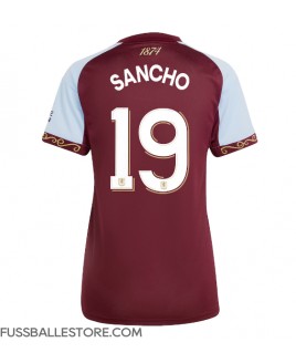 Günstige Aston Villa Jadon Sancho #19 Heimtrikot Damen 2025-26 Kurzarm